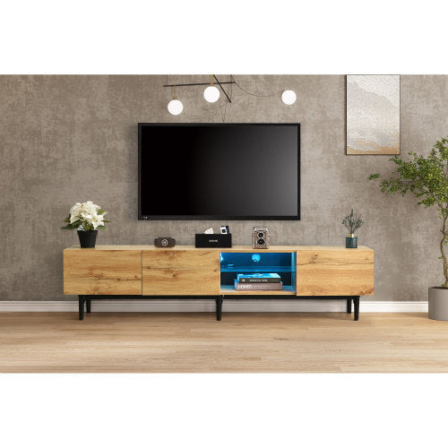 TV-Schrank mit Holzmaserung & LED
