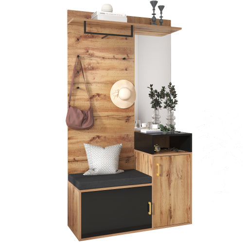 Flur-Garderoben-Hocker aus Holzspanplatte