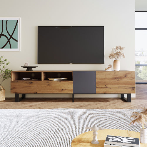 TV-Schrank mit Holzmaserung