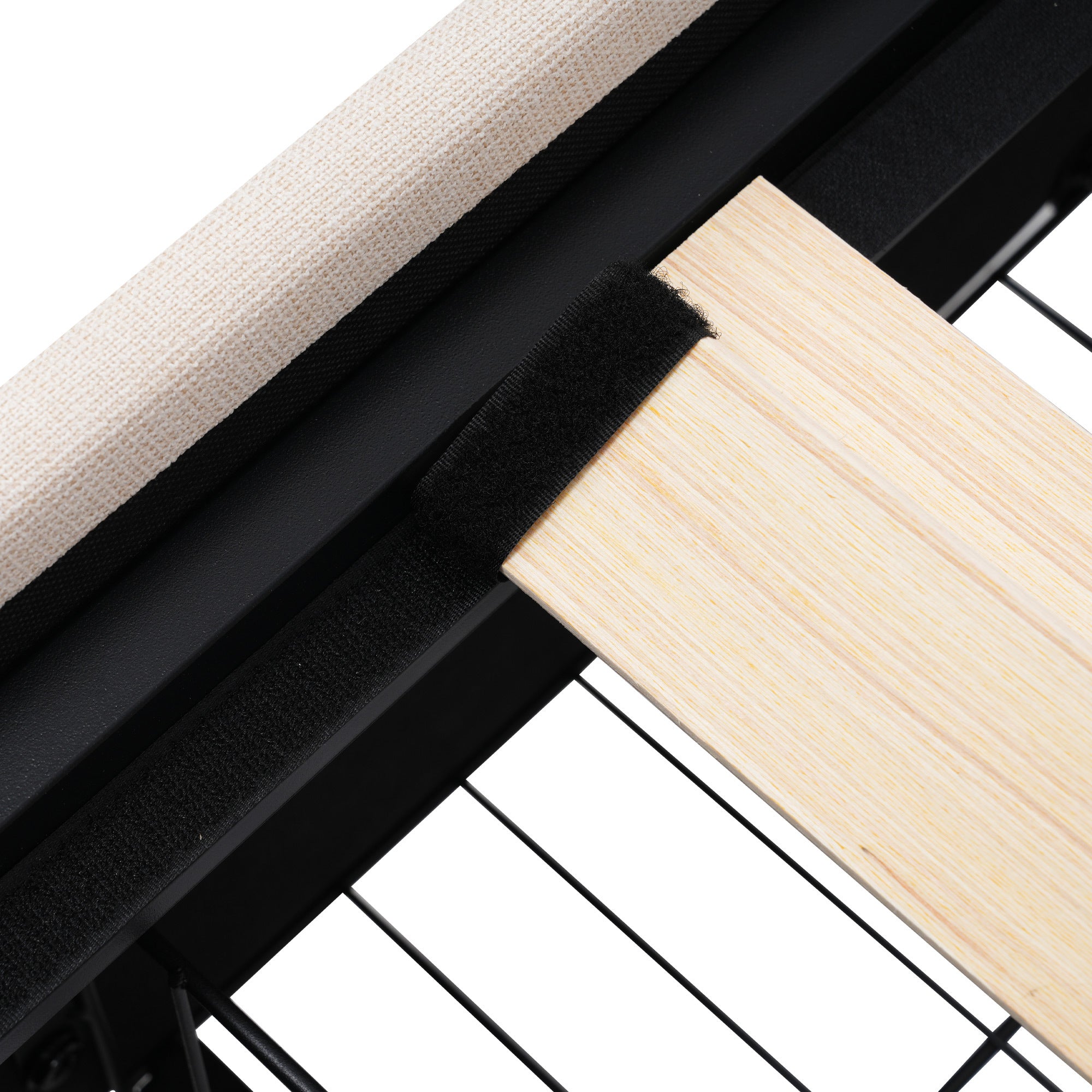 Polsterbett mit LED-Beleuchtung & 2 Schubladen