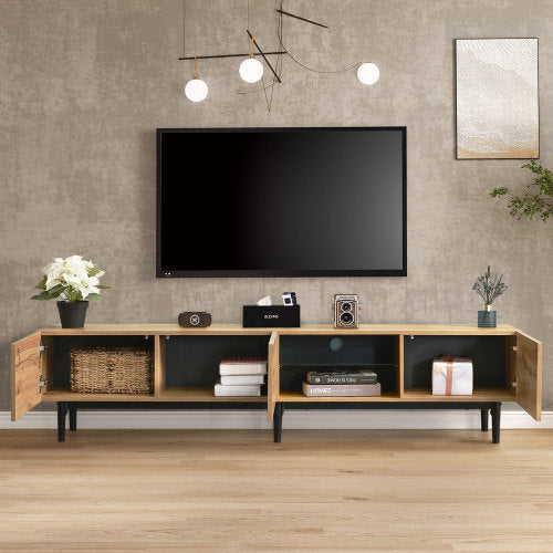 TV-Schrank mit Holzmaserung & LED