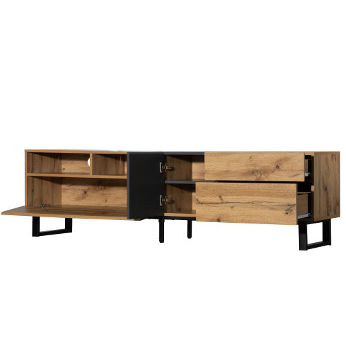 TV-Schrank mit Holzmaserung