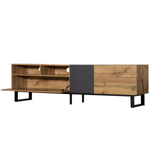 TV-Schrank mit Holzmaserung