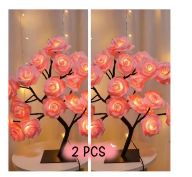 Bedroom Room Rose Tree Lamp Decoration