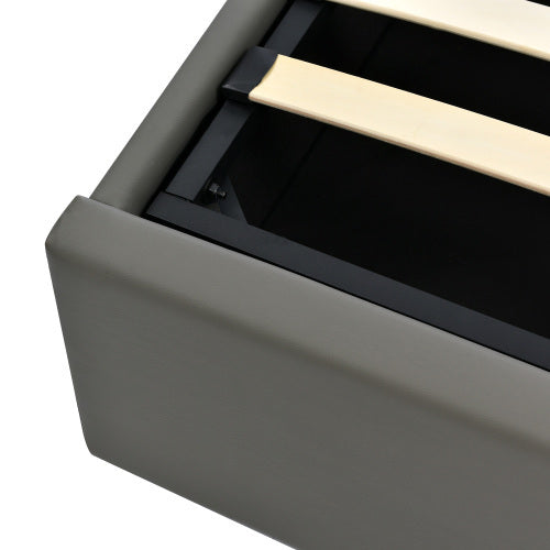 Polsterbett mit LED & Stauraum