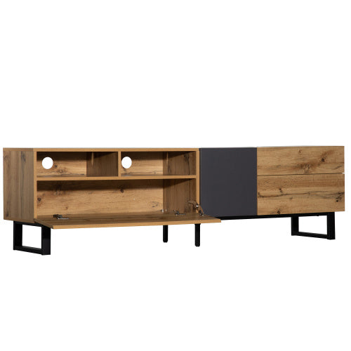 TV-Schrank mit Holzmaserung
