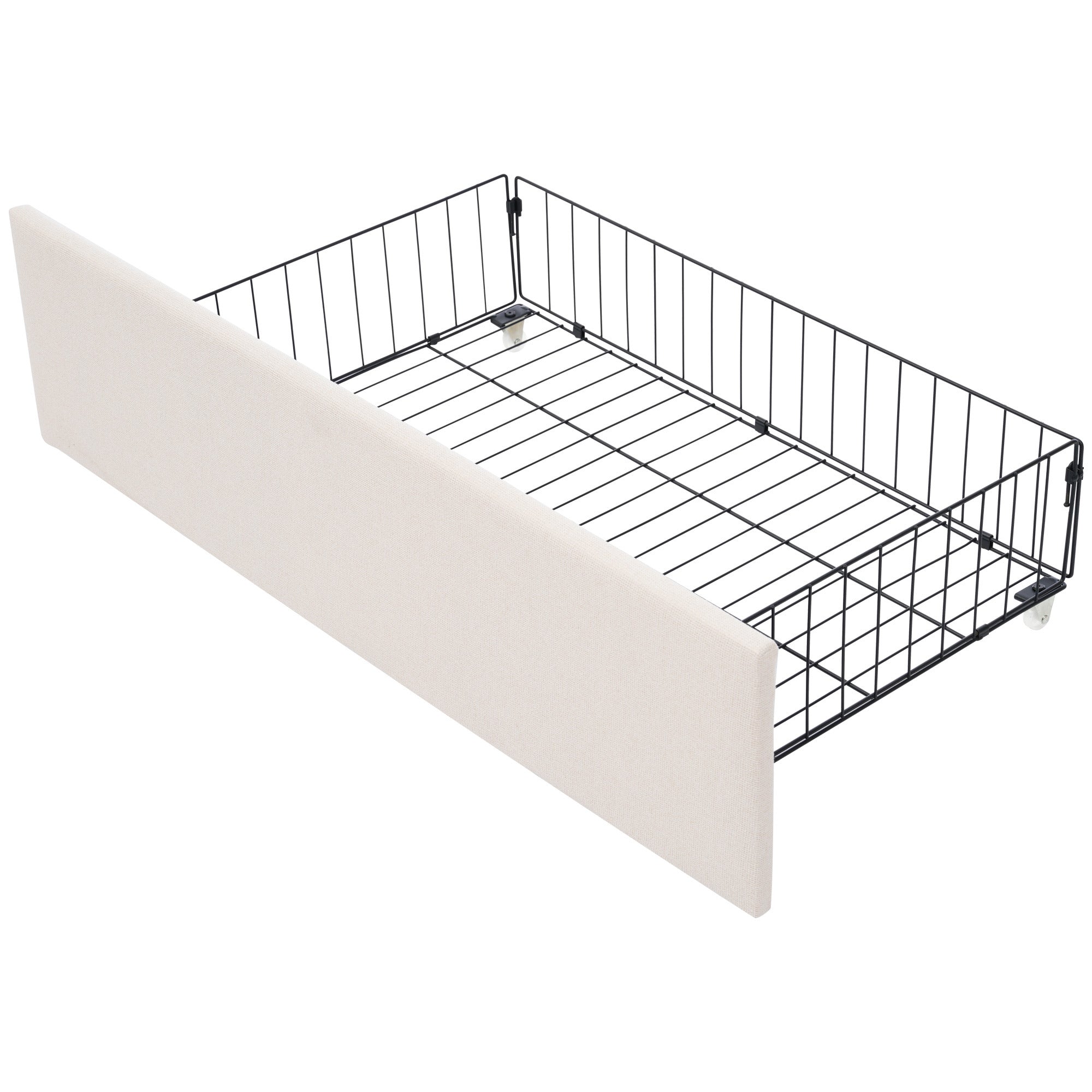 Polsterbett mit LED-Beleuchtung & 2 Schubladen